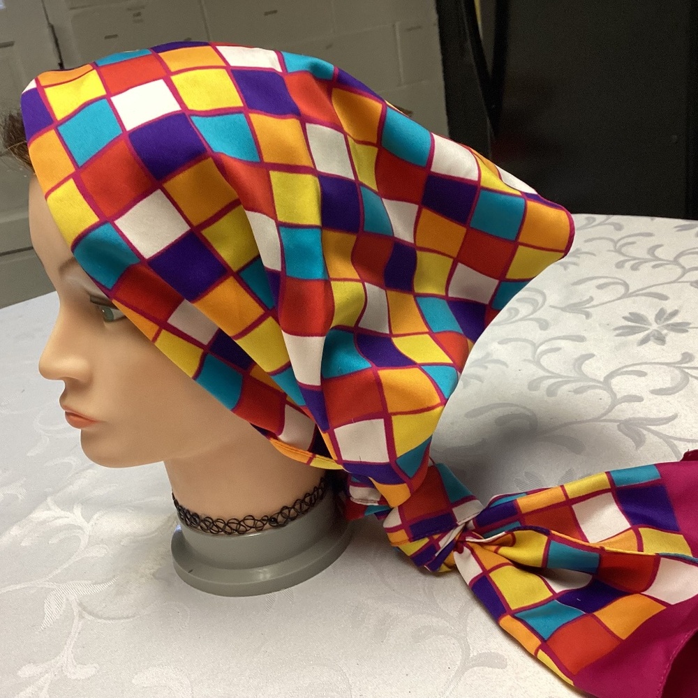 Color, BLOCK vintage scarf so cute